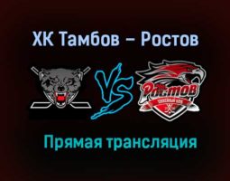 ХК Тамбов – Ростов прямая трансляция 24 января 2021 года
