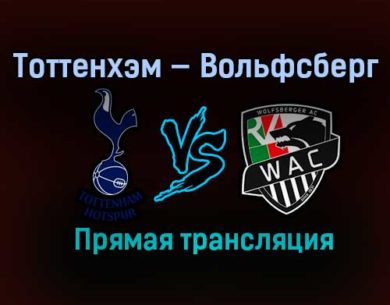 Тоттенхэм — Вольфсберг прямая трансляция 24 февраля 2021 года
