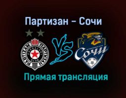 Партизан — Сочи прямая трансляция 12 августа 2021 года