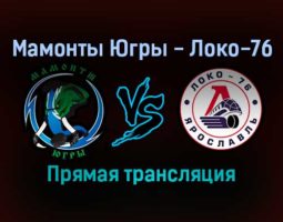 Мамонты Югры — Локо-76 прямая трансляция 19 ноября 2021 года