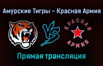 Амурские Тигры — Красная Армия прямая трансляция 13 декабря 2021 года