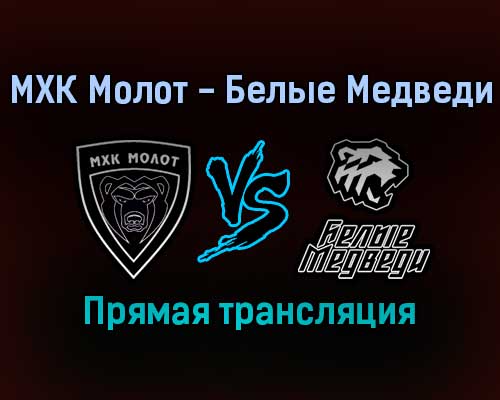 МХК Молот — Белые Медведи прямая трансляция 12 января 2022 года МХК Молот — Белые Медведи прямая трансляция 12 января 2022 года