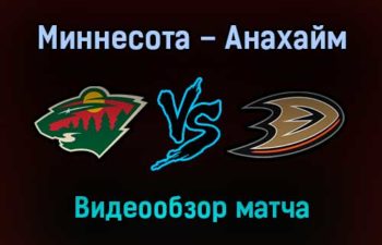 Миннесота Уайлд — Анахайм Дакс 15 января 2022 года обзор матча