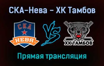 СКА-Нева — ХК Тамбов прямая трансляция 29 января 2022 года
