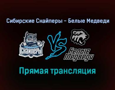 Сибирские Снайперы — Белые Медведи прямая трансляция 4 февраля 2022 года