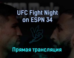 UFC Fight Night on ESPN 34 17 апреля 2022 года прямая трансляция