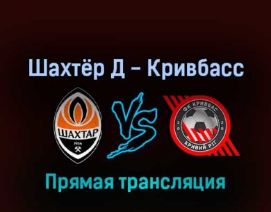 Шахтёр Д — Кривбасс 28 августа 2022 года прямая трансляция