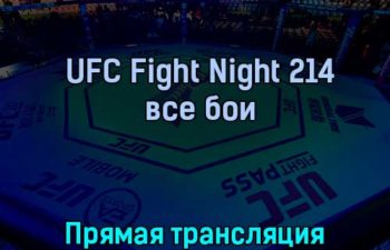 UFC Fight Night 214 все бои 5 ноября 2022 года прямая трансляция